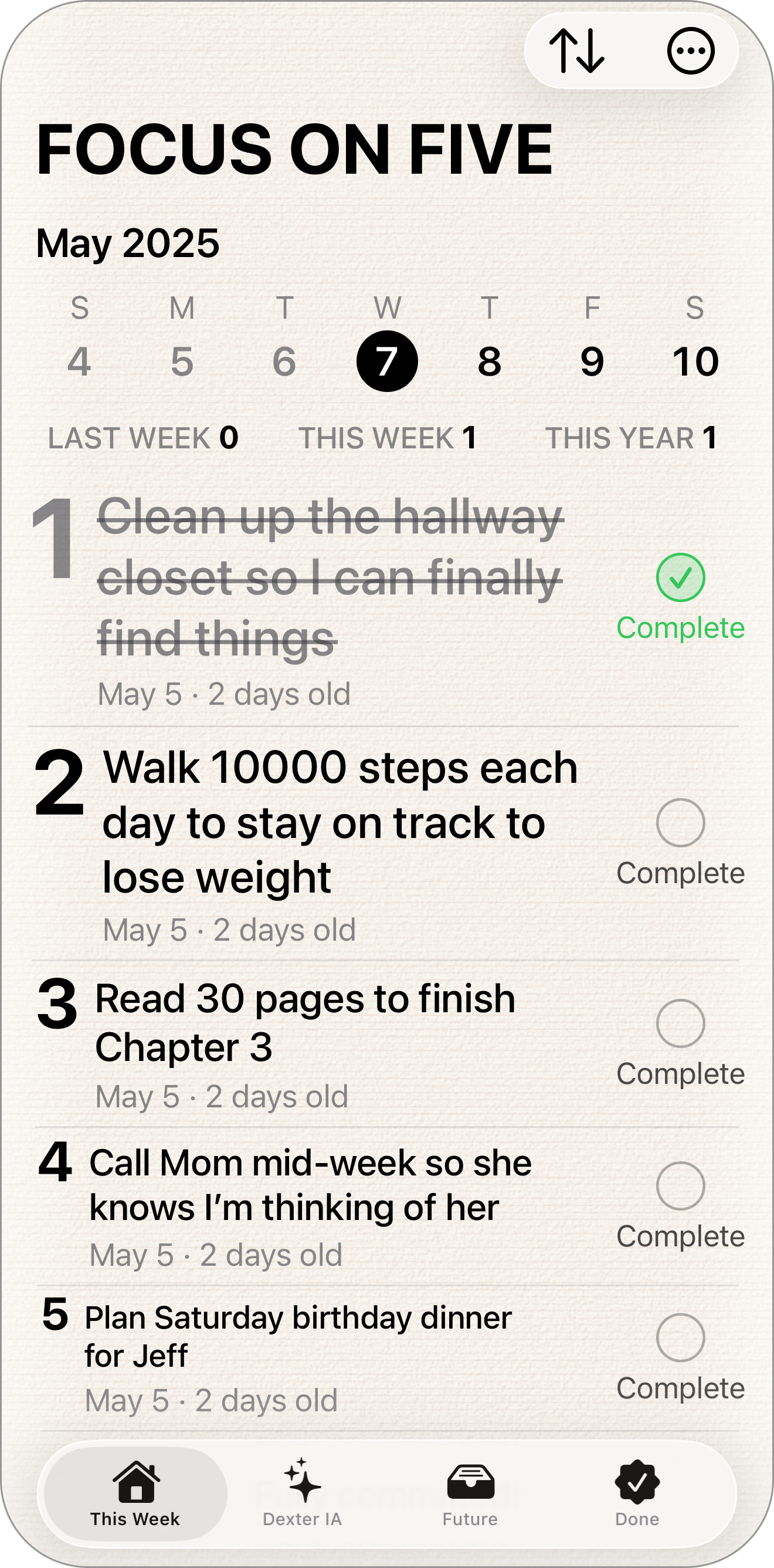 Focus on Five — AI assistant